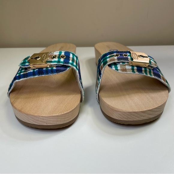 GANNI x Dr. Scholl’s Wooden Clog Sandals in Blue Iris Size 9 New in Box - Picture 5 of 14